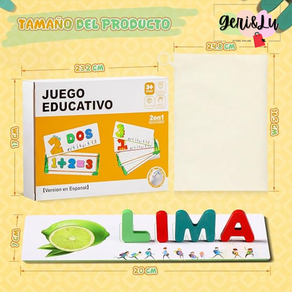 JUEGO EDUCATIVO DELETREAR 🔠🧒📚-Abecedario y números para niños de +3 años