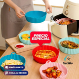 SET X 3 CANASTAS DE SILICONA PARA AIR FRYER 🥣👩‍🍳- Super flexible fácil de lavar🥣💦