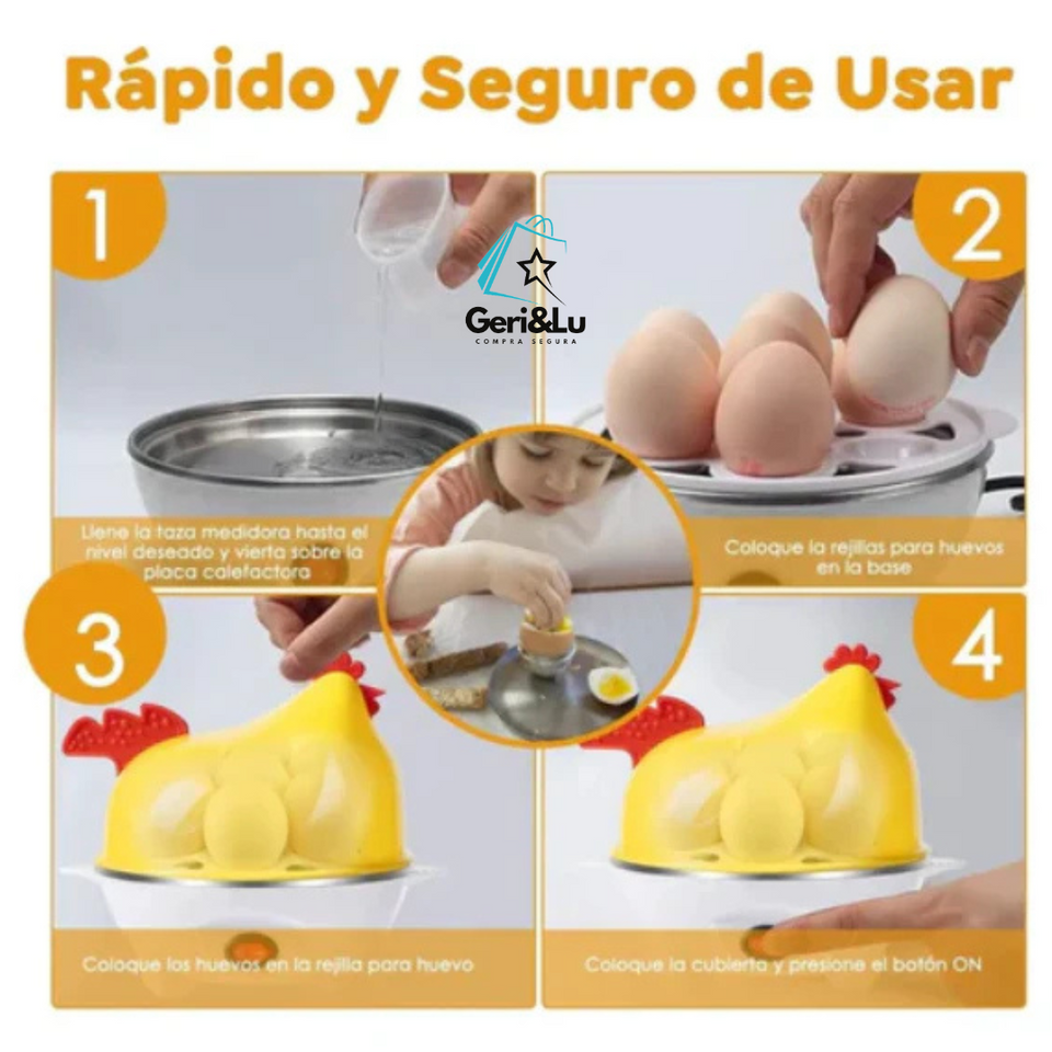 HERVIDOR DE HUEVOS EN FORMA DE GALLINA🥚Huevos Perfectos, Rápido y Sin Esfuerzo 🥚✨