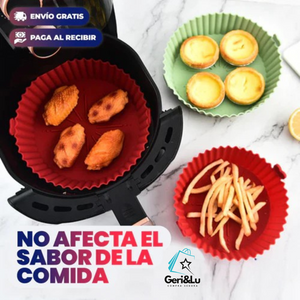 SET X 3 CANASTAS DE SILICONA PARA AIR FRYER 🥣👩‍🍳- Super flexible fácil de lavar🥣💦