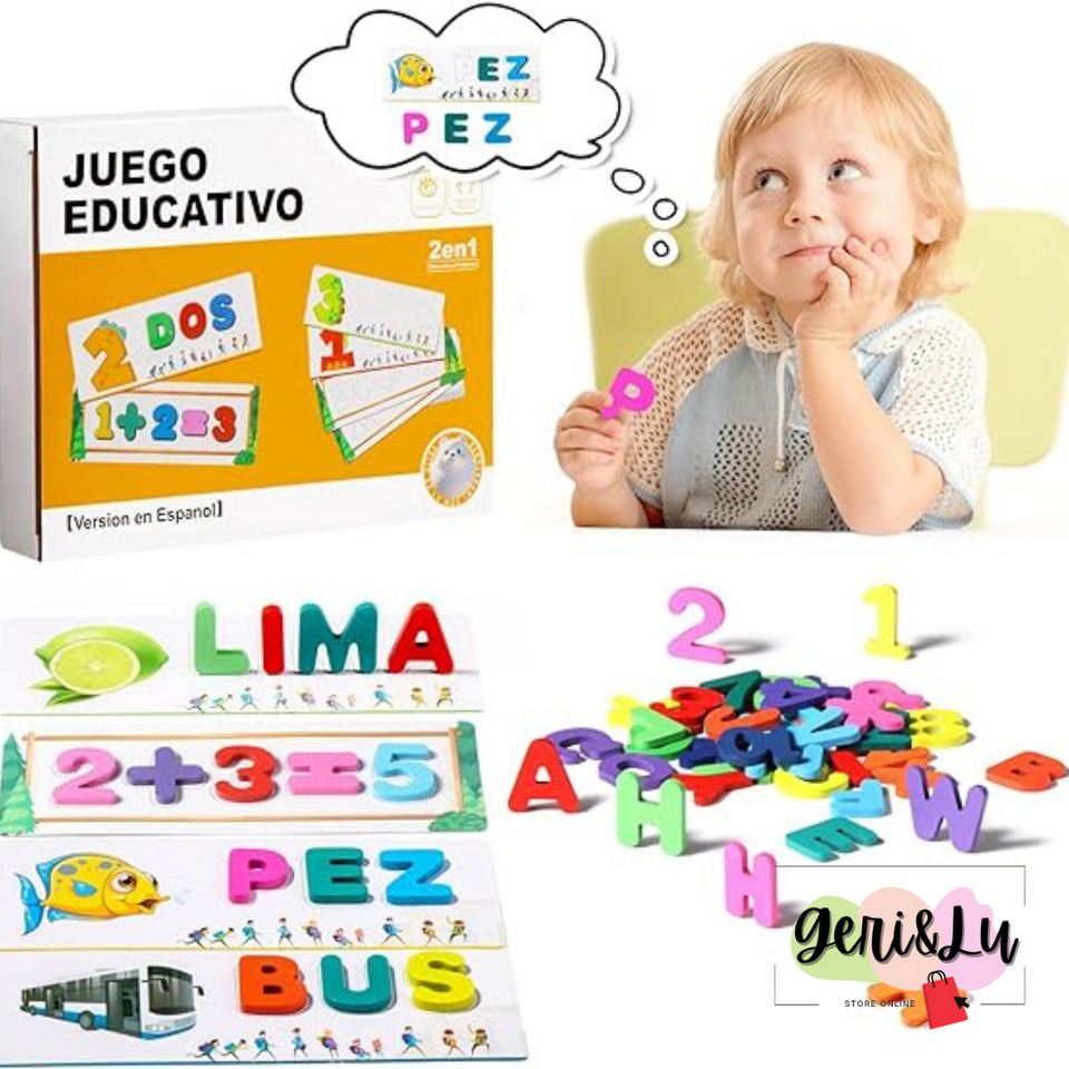 JUEGO EDUCATIVO DELETREAR 🔠🧒📚-Abecedario y números para niños de +3 años