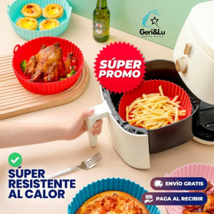 SET X 3 CANASTAS DE SILICONA PARA AIR FRYER 🥣👩‍🍳- Super flexible fácil de lavar🥣💦