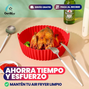 SET X 3 CANASTAS DE SILICONA PARA AIR FRYER 🥣👩‍🍳- Super flexible fácil de lavar🥣💦